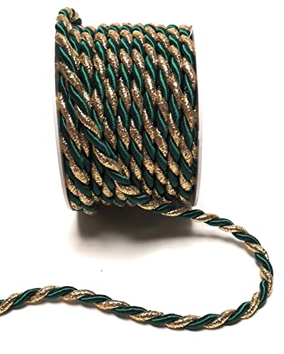 s.dekoda Kordel 10m x 6mm zweifarbig Grün - Gold Drehkordel Dekoband Kordelband Kordelschnur s.dekoda Kordel 10m x 6mm zweifarbig Grün - Gold Drehkordel Dekoband Kordelband Kordelschnur von s.dekoda