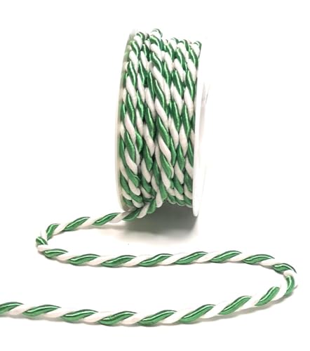 s.dekoda Kordel 10m x 6mm zweifarbig Grün - Weiß Drehkordel Dekoband Kordelband Kordelschnur s.dekoda Kordel 10m x 6mm zweifarbig Grün - Weiß Drehkordel Dekoband Kordelband Kordelschnur von s.dekoda