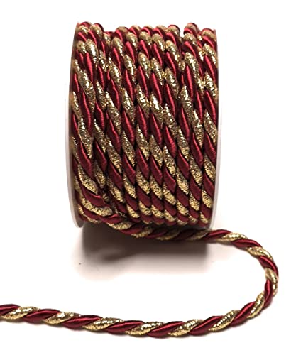 s.dekoda Kordel 10m x 6mm zweifarbig Weinrot - Gold Drehkordel Dekoband Kordelband Kordelschnur s.dekoda Kordel 10m x 6mm zweifarbig Weinrot - Gold Drehkordel Dekoband Kordelband Kordelschnur von s.dekoda