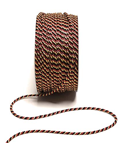 s.dekoda Kordel 50m x 2mm Schwarz - Rot - Gelb Drehkordel Dekoband Kordelband Kordelschnur Deutschland BRD s.dekoda Kordel 50m x 2mm Schwarz - Rot - Gelb Drehkordel Dekoband Kordelband Kordelschnur Deutschland BRD von s.dekoda