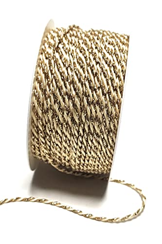 s.dekoda Kordel 50m x 2mm zweifarbig Creme - Gold Drehkordel Dekoband Kordelband Kordelschnur s.dekoda Kordel 50m x 2mm zweifarbig Creme - Gold Drehkordel Dekoband Kordelband Kordelschnur von s.dekoda
