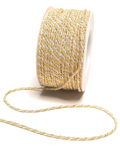 s.dekoda Kordel 50m x 2mm zweifarbig Gelb - Weiß Drehkordel Dekoband Kordelband Kordelschnur s.dekoda Kordel 50m x 2mm zweifarbig Gelb - Weiß Drehkordel Dekoband Kordelband Kordelschnur von s.dekoda