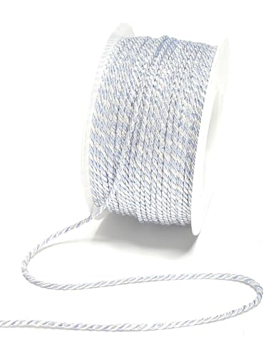 s.dekoda Kordel 50m x 2mm zweifarbig Hellblau - Weiß Drehkordel Dekoband Kordelband Kordelschnur s.dekoda Kordel 50m x 2mm zweifarbig Hellblau - Weiß Drehkordel Dekoband Kordelband Kordelschnur von s.dekoda