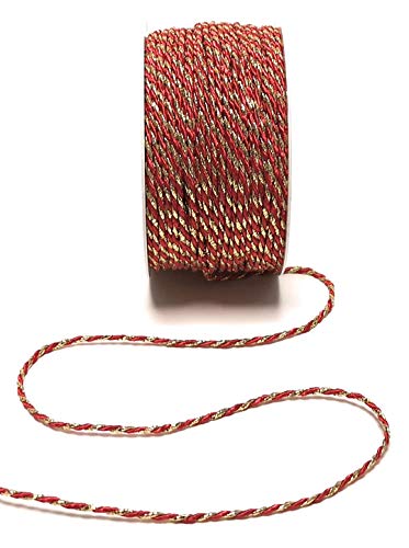 s.dekoda Kordel 50m x 2mm zweifarbig Rot - Gold Drehkordel Dekoband Kordelband Kordelschnur s.dekoda Kordel 50m x 2mm zweifarbig Rot - Gold Drehkordel Dekoband Kordelband Kordelschnur von s.dekoda