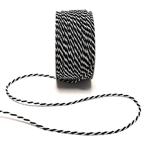 s.dekoda Kordel 50m x 2mm zweifarbig Schwarz - Weiß Drehkordel Dekoband Kordelband Kordelschnur s.dekoda Kordel 50m x 2mm zweifarbig Schwarz - Weiß Drehkordel Dekoband Kordelband Kordelschnur von s.dekoda