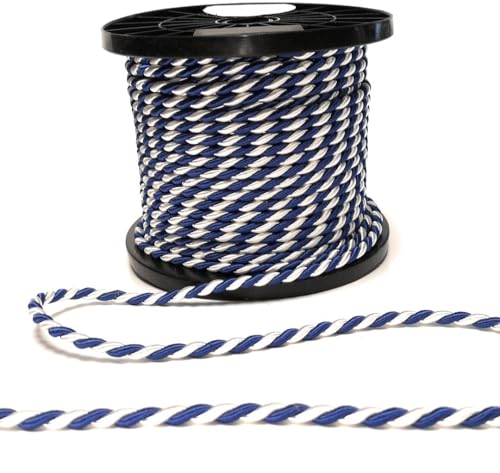 s.dekoda Kordel 50m x 6mm zweifarbig Blau - Weiß Drehkordel XL - Rolle Dekoband Kordelband Kordelschnur s.dekoda Kordel 50m x 6mm zweifarbig Blau - Weiß Drehkordel XL - Rolle Dekoband Kordelband Kordelschnur von s.dekoda