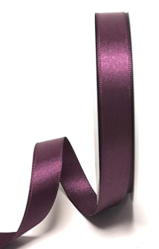 s.dekoda Satinband 25m x 15mm Aubergine Schleifenband Dekoband Satin von s.dekoda