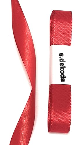 s.dekoda Schleifenband 3m x 15mm Rot Strängchen Visco Taftband Dekoband Geschenkband von s.dekoda