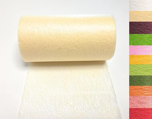 s.dekoda Tischband 20m x 15cm Vlies Tischläufer Vliesband Tischvlies Dekovlies Creme Beige von s.dekoda