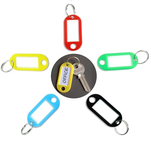 30-Pack-harte Kunststoff-Schlüsselanhänger mit Split Ring Label Fenster, beschreibbare Schlüsselanhänger mit Etiketten, Papiereinlagen 30-Pack-harte Kunststoff-Schlüsselanhänger mit Split Ring Label Fenster, beschreibbare Schlüsselanhänger mit Etiketten, Papiereinlagen von sadwqgewnbf
