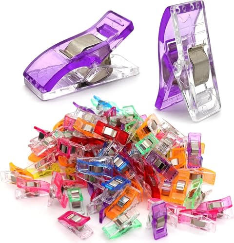 Stoff Clips, 70 Stücke Nähclips, 27 x 10 mm Nähclips, Nähzubehör, 8 Farben zum Nähen, Quiltclips, Häkeln Stoff Clips, 70 Stücke Nähclips, 27 x 10 mm Nähclips, Nähzubehör, 8 Farben zum Nähen, Quiltclips, Häkeln von sadwqgewnbf