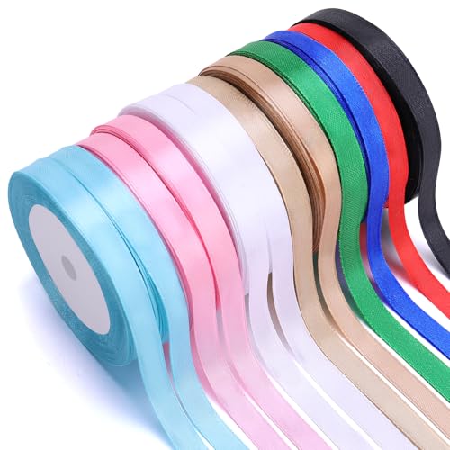 saerryor 12 Rollen Band zum Verpacken von Geschenken, einfarbig, 10 mm x 22 m je Polyester-Geschenkbänder, wiederverwendbar, Basteln, Ringelband für Luftballons, Hochzeit, Weihnachten, Haarschleifen saerryor 12 Rollen Band zum Verpacken von Geschenken, einfarbig, 10 mm x 22 m je Polyester-Geschenkbänder, wiederverwendbar, Basteln, Ringelband für Luftballons, Hochzeit, Weihnachten, Haarschleifen von saerryor