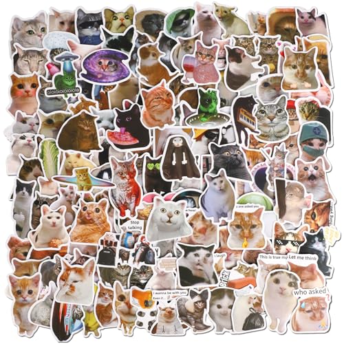 saerryor Katzen-Meme-Aufkleber-Set, wasserdicht, selbstklebend, ästhetisch, niedlich, lustig, für Kindle, Flasche, Laptop, Scrapbook, Handy, Gepäck, 145 Stück saerryor Katzen-Meme-Aufkleber-Set, wasserdicht, selbstklebend, ästhetisch, niedlich, lustig, für Kindle, Flasche, Laptop, Scrapbook, Handy, Gepäck, 145 Stück von saerryor