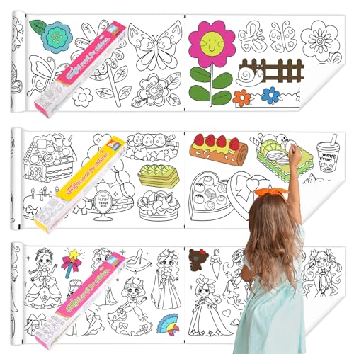 saerryor Malpapierrollen für Kinder, Zeichenpapier, Bastelpapier für Kinderpartys, 3 Stück von saerryor