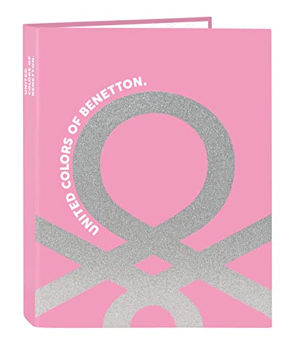 Benetton 'flamingo pink' Ringbuch mit 4 verschiedenen Ringen Benetton 'flamingo pink' Ringbuch mit 4 verschiedenen Ringen von safta