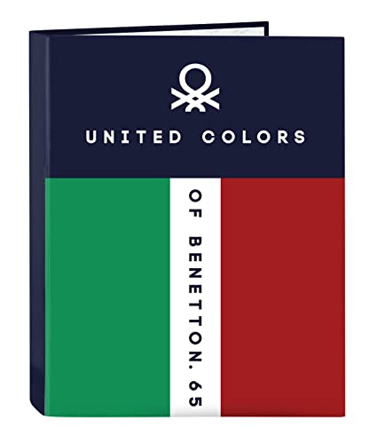 Benetton 'united' Ringbuch mit 4 verschiedenen Ringen von safta