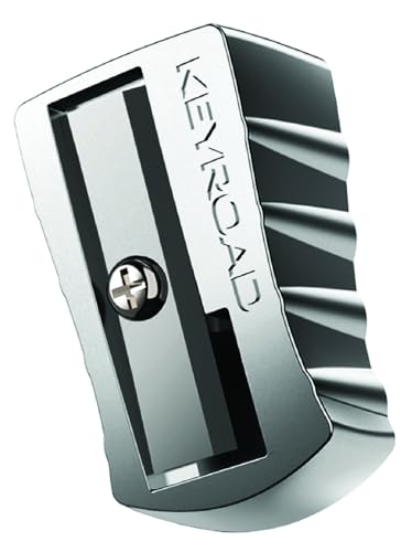 FFY Go Keyroad Metall-Anspitzer, Aluminium Bleistiftspitzer, Einzeln Spitzer, Silber en von safta