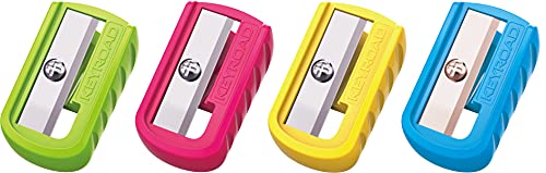 KEYROAD Ergonomischer Anspitzer Einzeln / 1 Stück/aus Kunststoff/Klingen aus Stahl/von Bleistiften und Buntstiften/Für Kindergarten Vorschule und Schule von safta
