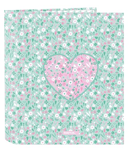Safta Cuore Ringordner mit 4 Ringen, ideal für Kinder verschiedener Altersgruppen, bequem und vielseitig, Qualität und Widerstandsfähigkeit, 27 x 6 x 33 cm, Minzgrün, M, Casual Safta Cuore Ringordner mit 4 Ringen, ideal für Kinder verschiedener Altersgruppen, bequem und vielseitig, Qualität und Widerstandsfähigkeit, 27 x 6 x 33 cm, Minzgrün, M, Casual von safta