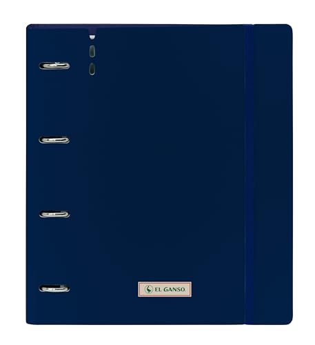 Safta El GANSO ECLIPSE Ringbuch mit 4 Ringen von 35 mm, mit Ersatz, mit 100 A4-Blättern, ideal für Kinder verschiedener Altersgruppen, bequem und vielseitig, Qualität und Widerstandsfähigkeit, 27 x 4 von safta