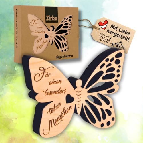 sagl.tirol Kleiner Schmetterling aus Zirben Holz (Für einen lieben Menschen) von sagl.tirol