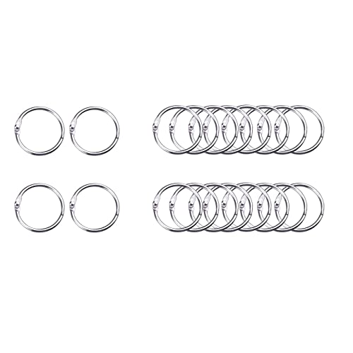 20 Stück Buchring Buchbinderinge Heftringe Karteikarten Ring,Bücher Ringe - 20mm Loseblatt Verbinder Binder Ringe perfekt für Schlüsselanhänger, Namensschilder, Fotoalbum 20 Stück Buchring Buchbinderinge Heftringe Karteikarten Ring,Bücher Ringe - 20mm Loseblatt Verbinder Binder Ringe perfekt für Schlüsselanhänger, Namensschilder, Fotoalbum von saizone