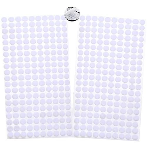 Klett Klebepunkte,Klettpunkte Selbstklebend 10mm,400 Stück Punkte 200 Paar Schlaufe Punkte Self Adhesive Klebend Klettverschluss für Papier,Metall,Kunststoff,Glas,Leder (Weiß) von saizone