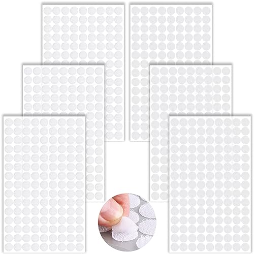 Klett Klebepunkte,Klettpunkte Selbstklebend 10mm,800 Stück Punkte 400 Paar Schlaufe Punkte Self Adhesive Klebend Klettverschluss für Papier,Metall,Kunststoff,Glas,Leder (Weiß) von saizone