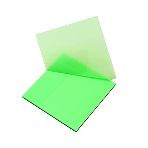 Transparente Haftnotizen,Selbstklebendes Transparent Sticky Notes,Wasserfest Haftnotizzettel Set,Wiederbeschreibbar Klebezettel,für Schule,Büro,Studenten,Bürodokumenten,Büchern,75×75 mm,50PCS (Grün) von saizone