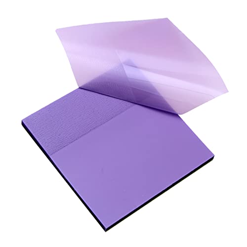 Transparente Haftnotizen,Selbstklebendes Transparent Sticky Notes,Wasserfest Haftnotizzettel Set,Wiederbeschreibbar Klebezettel,für Schule,Büro,Studenten,Dokumenten,Büchern,75×75 mm,50PCS(Violett) von saizone