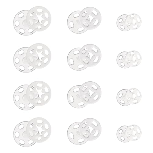 100 Paare Druckknöpfe zum Anähen Druckknopf, Transparent Kunststoff Knopf Unsichtbare Druckknöpfe für Nähen von Kleidung, DIY, Handwek, 7mm, 12.5mm, 15mm 100 Paare Druckknöpfe zum Anähen Druckknopf, Transparent Kunststoff Knopf Unsichtbare Druckknöpfe für Nähen von Kleidung, DIY, Handwek, 7mm, 12.5mm, 15mm von salbsever