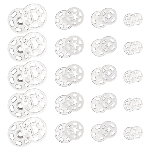 120 Paare Druckknöpfe, Druckknopf zum Anähen Transparent Kunststoff Knopf Unsichtbare Druckknöpfe für Nähen von Kleidung, DIY, Handwek, 7mm, 12mm, 15mm, 20mm 120 Paare Druckknöpfe, Druckknopf zum Anähen Transparent Kunststoff Knopf Unsichtbare Druckknöpfe für Nähen von Kleidung, DIY, Handwek, 7mm, 12mm, 15mm, 20mm von salbsever