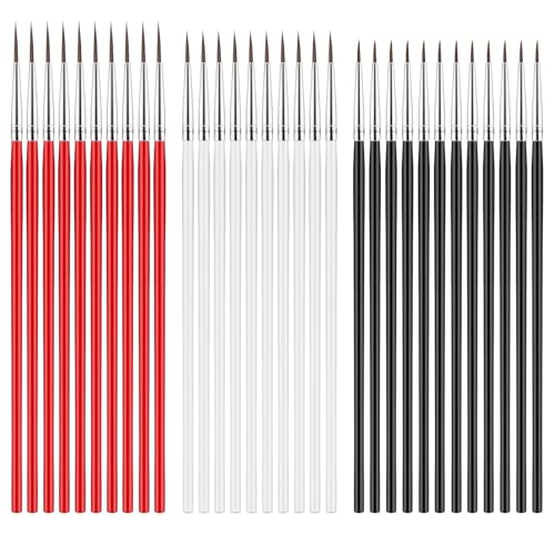 30 Stück Micro Detail Paint Brush Set, Dünner Detail Pinsel Fein Aquarell Nagel Pinsel Künstlerpinsel Acrylpinsel Öl Malpinsel für Miniatur Detailmalerei Leinwand 30 Stück Micro Detail Paint Brush Set, Dünner Detail Pinsel Fein Aquarell Nagel Pinsel Künstlerpinsel Acrylpinsel Öl Malpinsel für Miniatur Detailmalerei Leinwand von salbsever