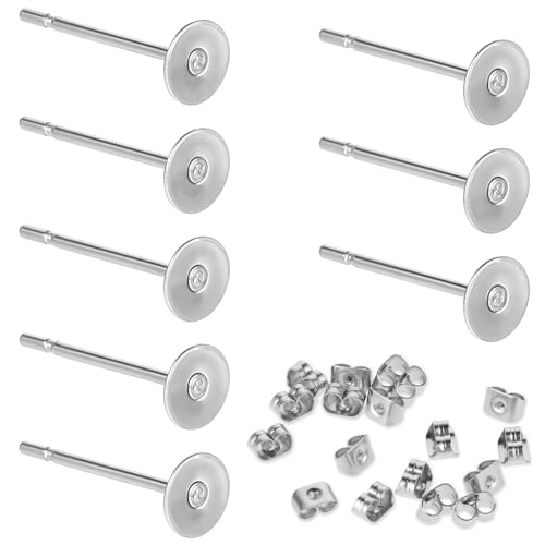 400 Stück Ohrstecker Rohlinge, Edelstahl Ohrringe, Hypoallergene Ohrstecker Mit Flachem Polster, Flache Runde Metall Ohrstecker, Ohrstecker Selber Machen, DIY-Schmuckherstellung, Silber 4 Mm 400 Stück Ohrstecker Rohlinge, Edelstahl Ohrringe, Hypoallergene Ohrstecker Mit Flachem Polster, Flache Runde Metall Ohrstecker, Ohrstecker Selber Machen, DIY-Schmuckherstellung, Silber 4 Mm von salbsever