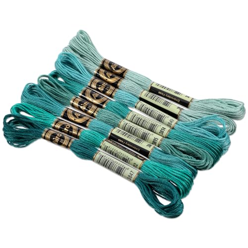 Grünes Stickgarn, 8 Knäuel, grünes Polyester-Stickgarn, Freundschaftsarmbänder, 6-lagig, Farbverlauf, buntes Kreuzstichgarn für Schmuckherstellung, Nähen, Armband, Kreuzstich Grünes Stickgarn, 8 Knäuel, grünes Polyester-Stickgarn, Freundschaftsarmbänder, 6-lagig, Farbverlauf, buntes Kreuzstichgarn für Schmuckherstellung, Nähen, Armband, Kreuzstich von salbsever