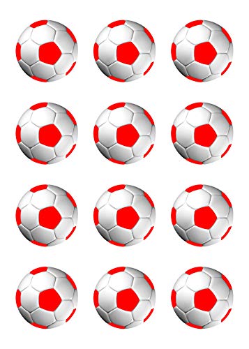 Muffinaufleger Cupcakes Muffins Kindergeburtstag Fussballparty FußballpartyFussbal Fußball FB01 Rot Muffinaufleger Cupcakes Muffins Kindergeburtstag Fussballparty FußballpartyFussbal Fußball FB01 Rot von sales-world24