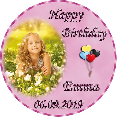 Tortenaufleger Fototorte Tortenbild zum Geburtstag Rund 14 cm G3 (Zuckerpapier) von sales-world24