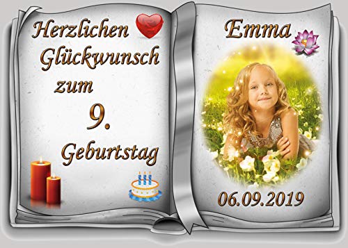 Tortenaufleger Fototorte Tortenbild zum Geburtstag Buchform DIN A5 G29 (Zuckerpapier) von sales-world24