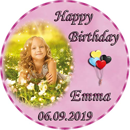 sales-world24 Tortenaufleger Fototorte Tortenbild zum Geburtstag Rund 14 cm G3 (Zuckerpapier) von sales-world24