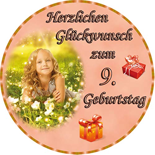 Tortenaufleger Fototorte Tortenbild zum Geburtstag Rund 14 cm G4 (Zuckerpapier) von sales-world24