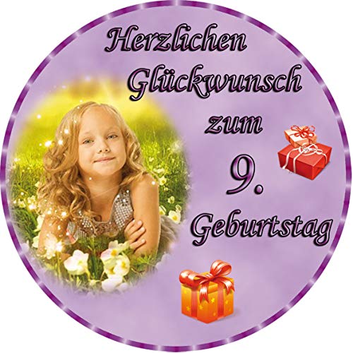 sales-world24 Tortenaufleger Fototorte Tortenbild zum Geburtstag Rund 14 cm G5 (Zuckerpapier) von sales-world24