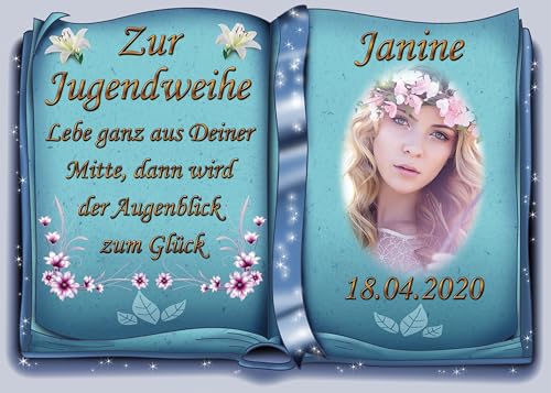 Tortenaufleger Fototorte Tortenbild zur Jugendweihe Buchform DIN A5 JW31 Tortenaufleger Fototorte Tortenbild zur Jugendweihe Buchform DIN A5 JW31 von sales-world24