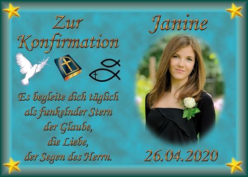sales-world24 Tortenaufleger Fototorte Tortenbild zur Konfirmation DIN A5 K23 von sales-world24