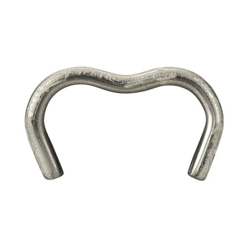 SALKI Zaunklammern Ω20 - Blister mit verzinkten Stahlklammern Omega-20, 2 mm Durchmesser, perfekt für Zaunklammern, enthält 1000 Stück von salki