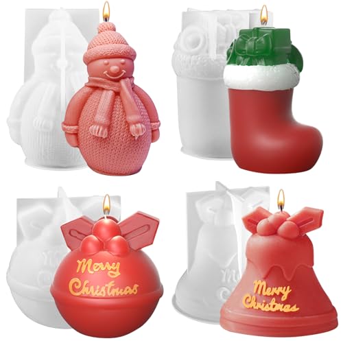 Sancuanyi 4 Stück Kerzenform Silikon Weihnachten,3D Silikonform Weihnachten Schneemann Weihnachtsmann Set,Kerzenformen Zum Gießen Für Kerzen, Aromatherapie,Seife, Handwerk Sancuanyi 4 Stück Kerzenform Silikon Weihnachten,3D Silikonform Weihnachten Schneemann Weihnachtsmann Set,Kerzenformen Zum Gießen Für Kerzen, Aromatherapie,Seife, Handwerk von sancuanyi