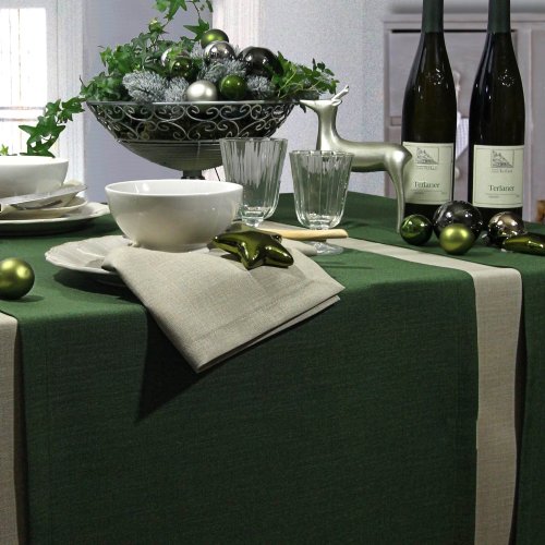 Sander Tischdecke LOFT Farbe 11 Tanne/grün mit FLECKSCHUTZAUSRÜSTUNG Größe wählbar (170x225 oval) von sander TABLE + HOME