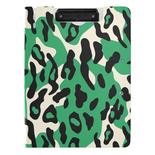 A4 Notizblock mit Leopardenmuster und Tiermotiv mit doppeltem Metall-Clip, Stiftehalter, mit Deckblatt A4 Notizblock mit Leopardenmuster und Tiermotiv mit doppeltem Metall-Clip, Stiftehalter, mit Deckblatt von sanluoli