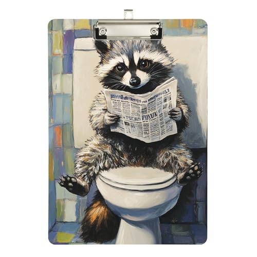 Beauty Waschbär Retro WC Schlagbrett Lineup Klemmbrett Standardloch für Lehrer Krankenpflege Größe 22,9 x 30,5 cm Beauty Waschbär Retro WC Schlagbrett Lineup Klemmbrett Standardloch für Lehrer Krankenpflege Größe 22,9 x 30,5 cm von sanluoli