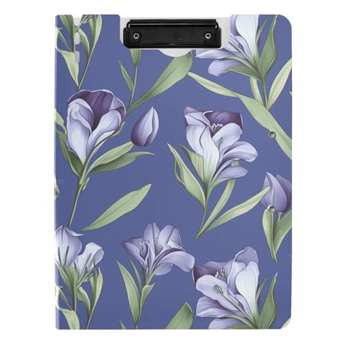 Clipboard Faltbares Klemmbrett Violet Blumen Grün Blätter A4 Clipfolio Horizontal und Vertikal Doppelklammern Schule Klemmbrett mit Deckel Clipboard Faltbares Klemmbrett Violet Blumen Grün Blätter A4 Clipfolio Horizontal und Vertikal Doppelklammern Schule Klemmbrett mit Deckel von sanluoli