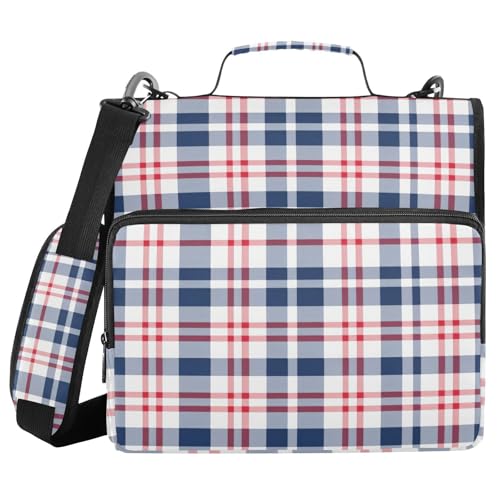 Dokumentenmappe mit 3 Ringen, 3,8 cm, mit Griff und abnehmbarem Schultergurt, wasserdicht, Dokumentenordner, Organizer für Büro, Schule Dokumentenmappe mit 3 Ringen, 3,8 cm, mit Griff und abnehmbarem Schultergurt, wasserdicht, Dokumentenordner, Organizer für Büro, Schule von sanluoli